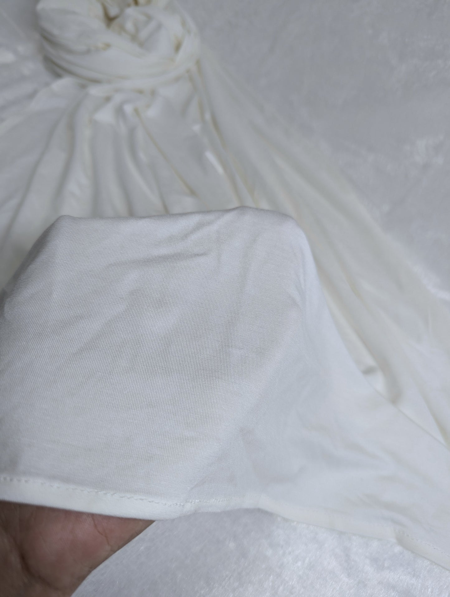 Plain Jersey Scarf -- White