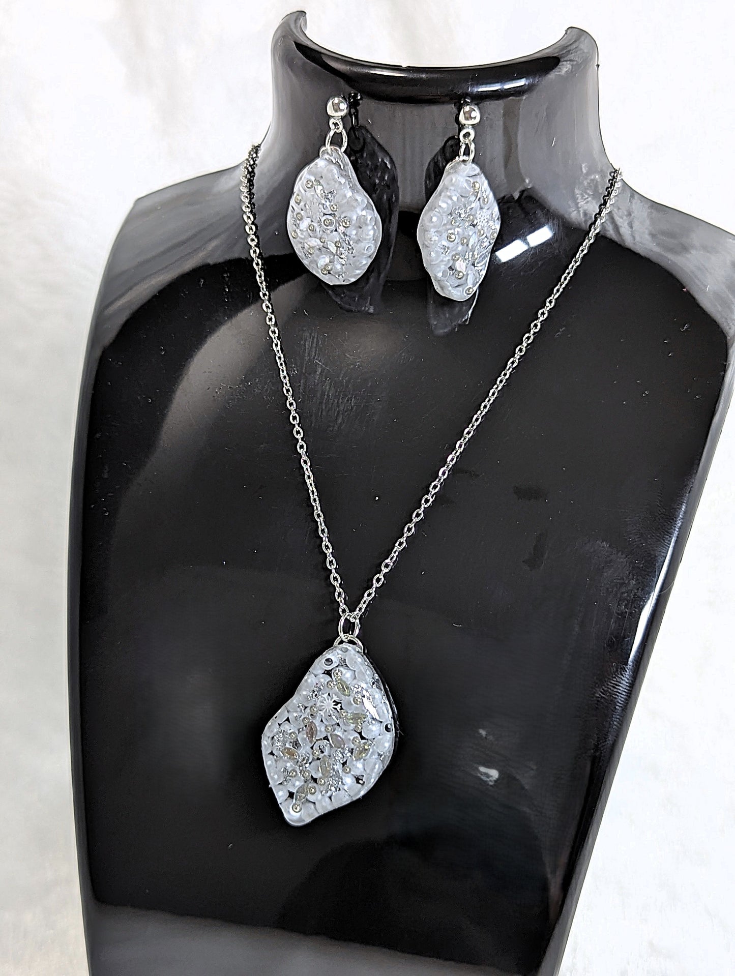 Pearl & Rhinestone Resin Jewelry