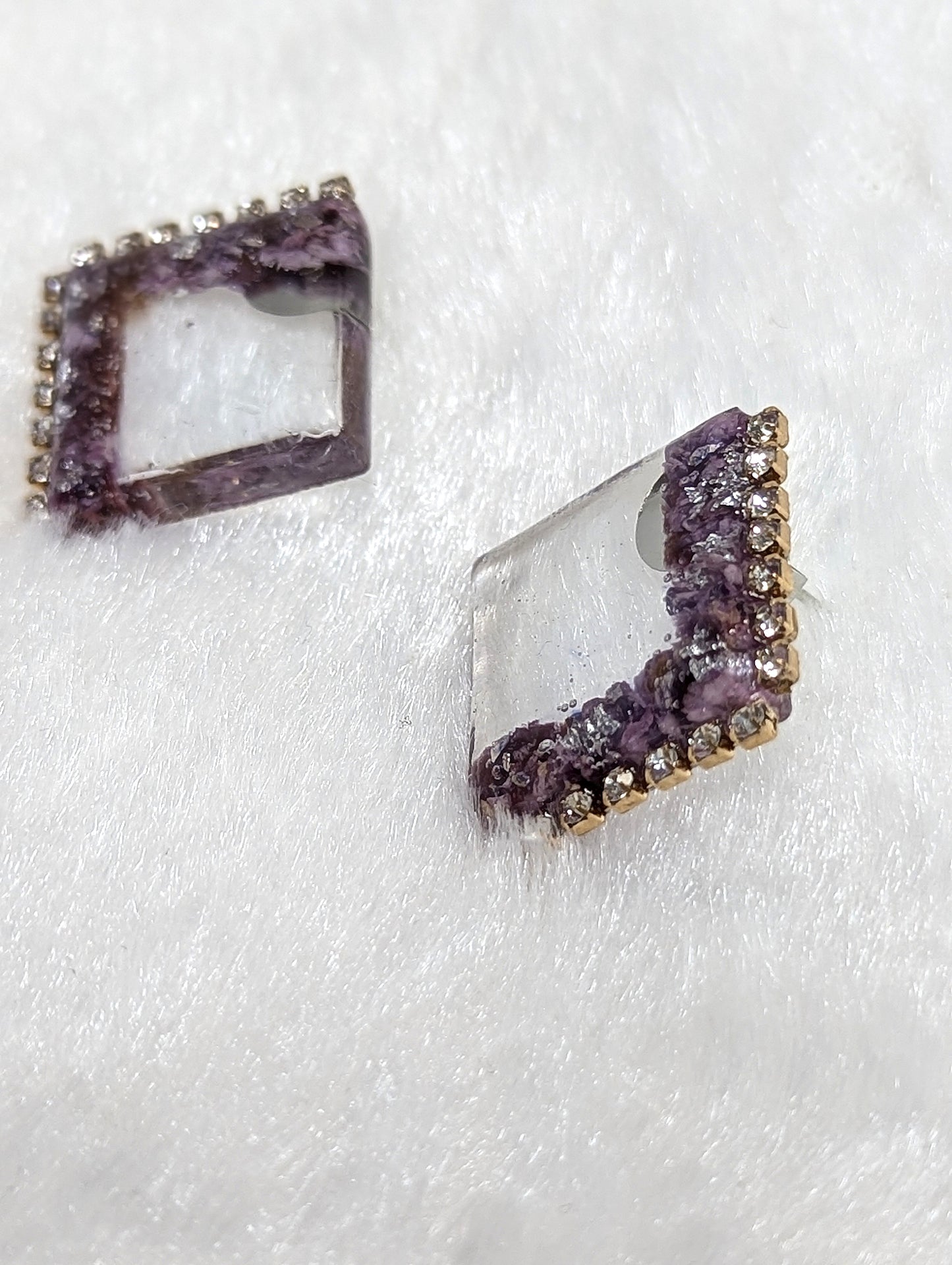 Vibrant Dried Manzanita Flower Resin Earrings