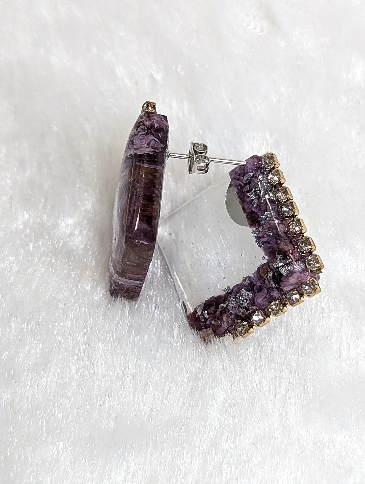 Vibrant Dried Manzanita Flower Resin Earrings