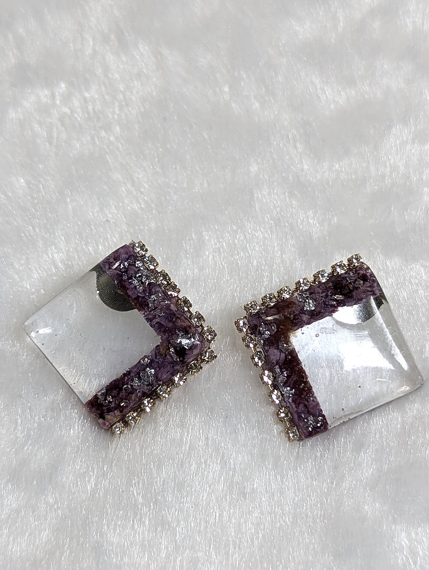Vibrant Dried Manzanita Flower Resin Earrings