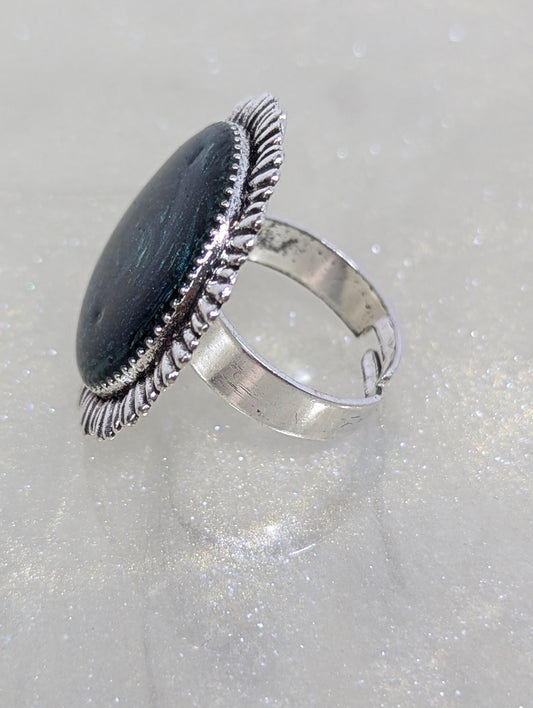 Dark Green Resin Ring