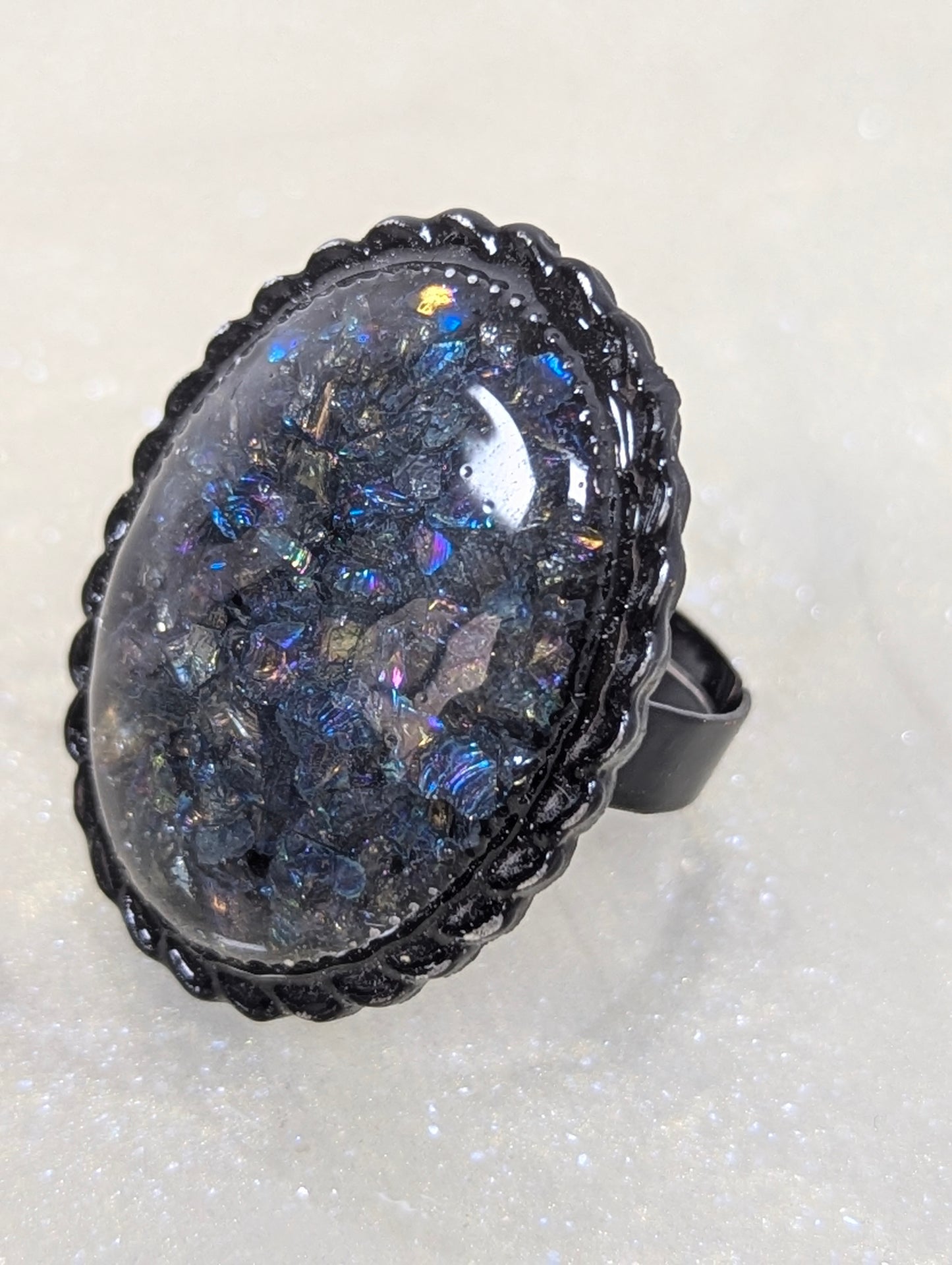 Mixed Stones Resin Ring