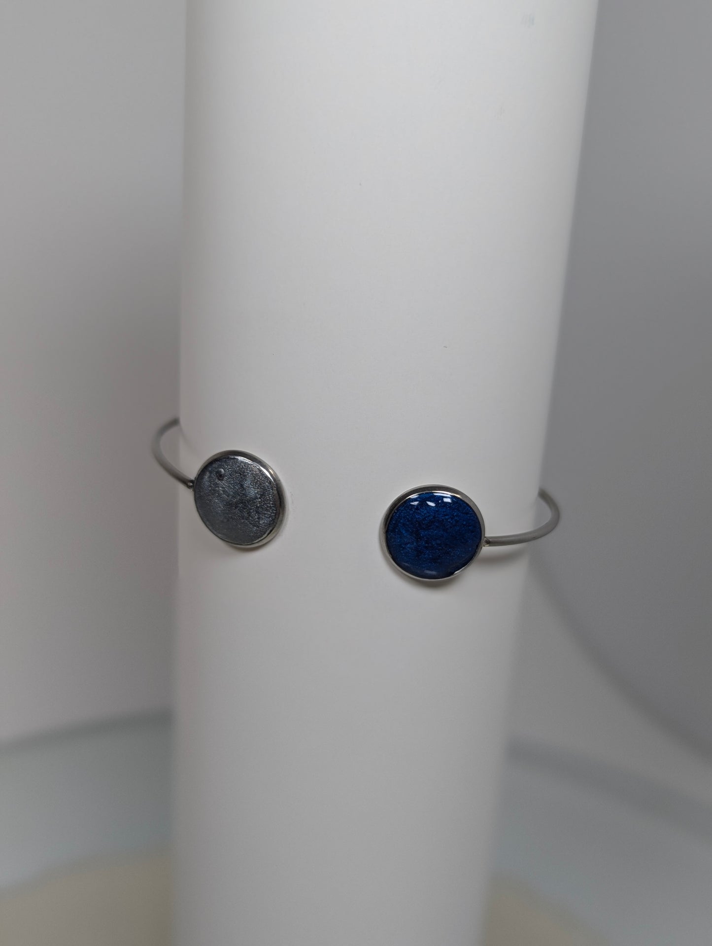 Blue-Gray Resin Bangle