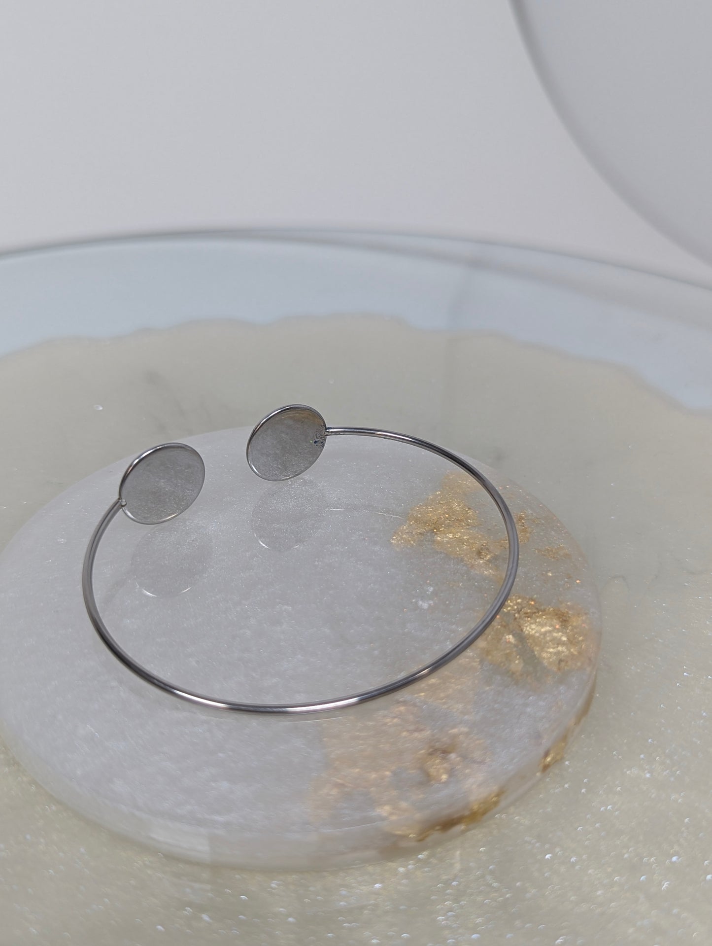 Blue-Gray Resin Bangle