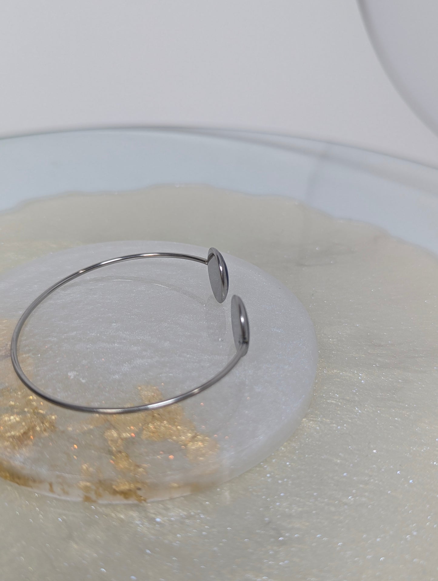 Blue-Gray Resin Bangle