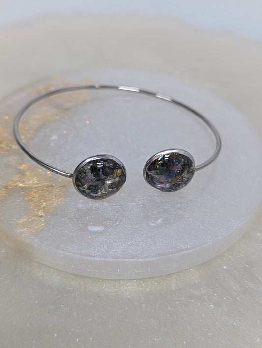 Mixed Stones Resin Bangle