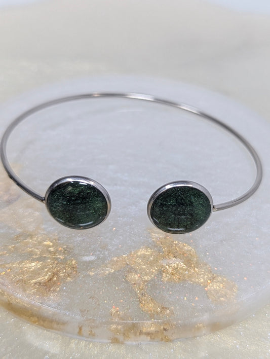 Dark Green Resin Bangle