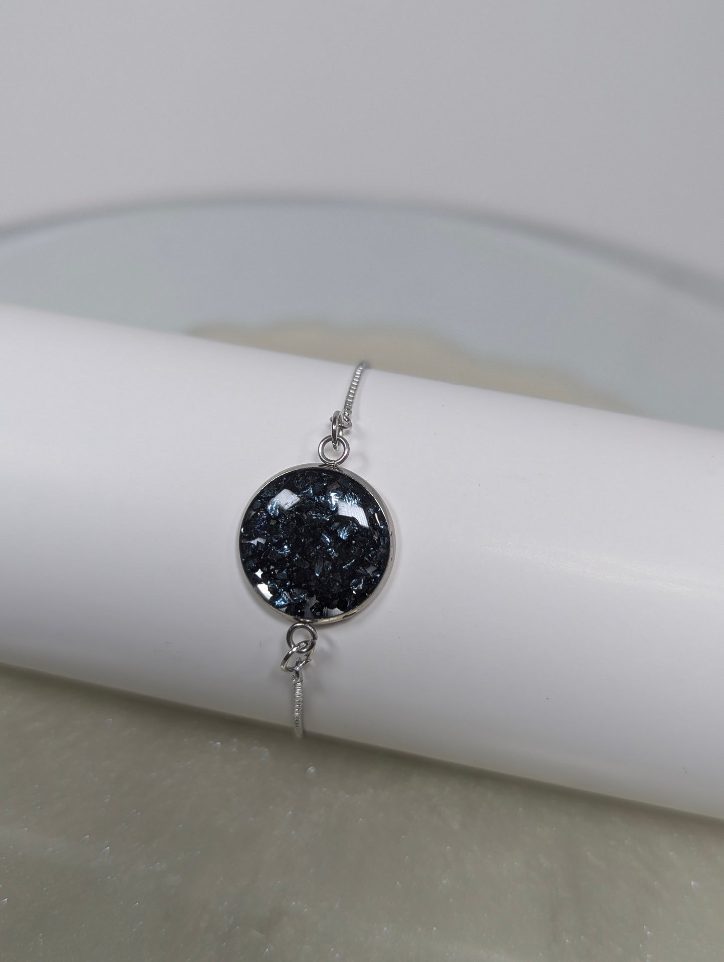Charcoal Broken Stone Bracelet