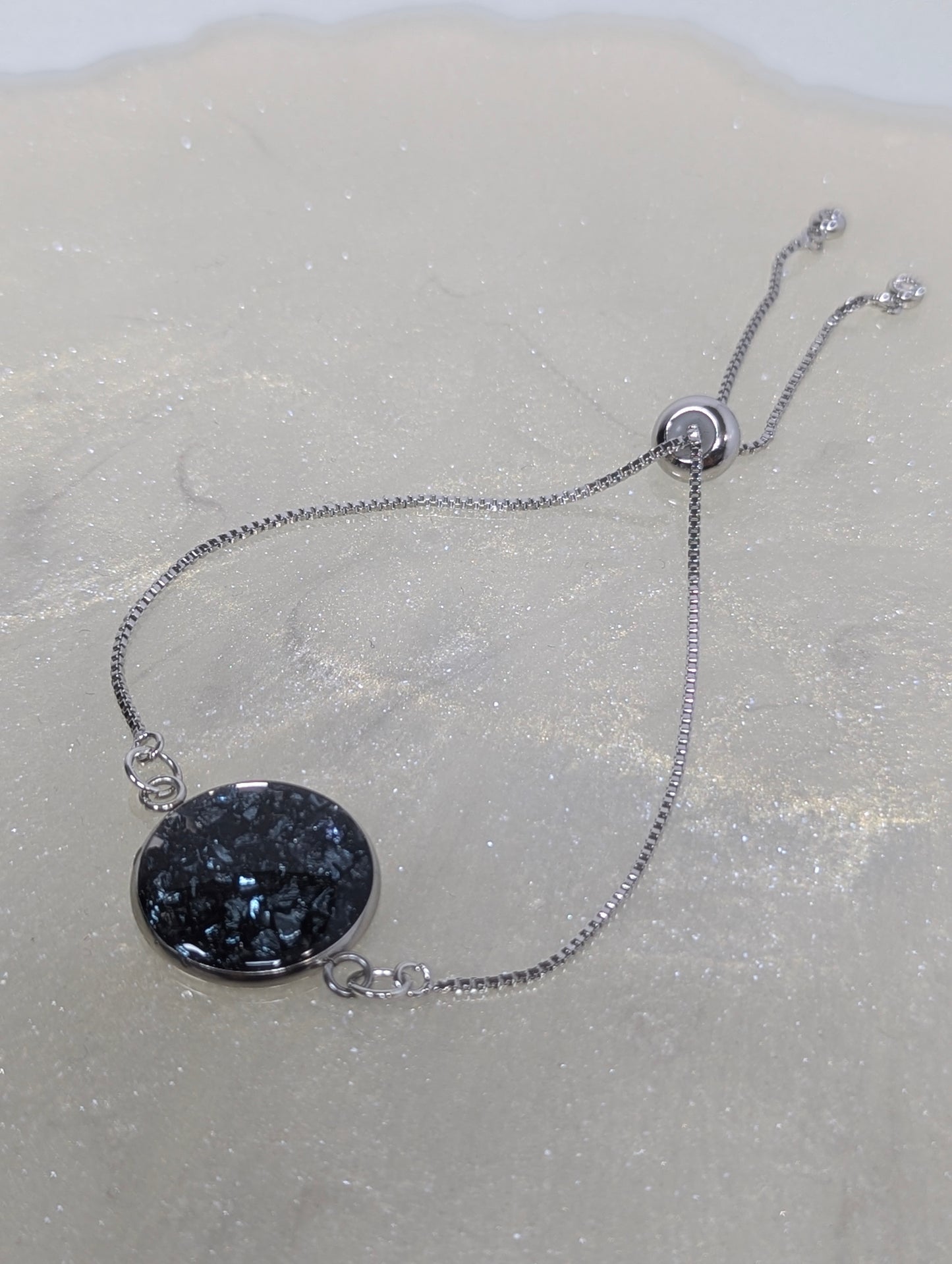 Charcoal Broken Stone Bracelet