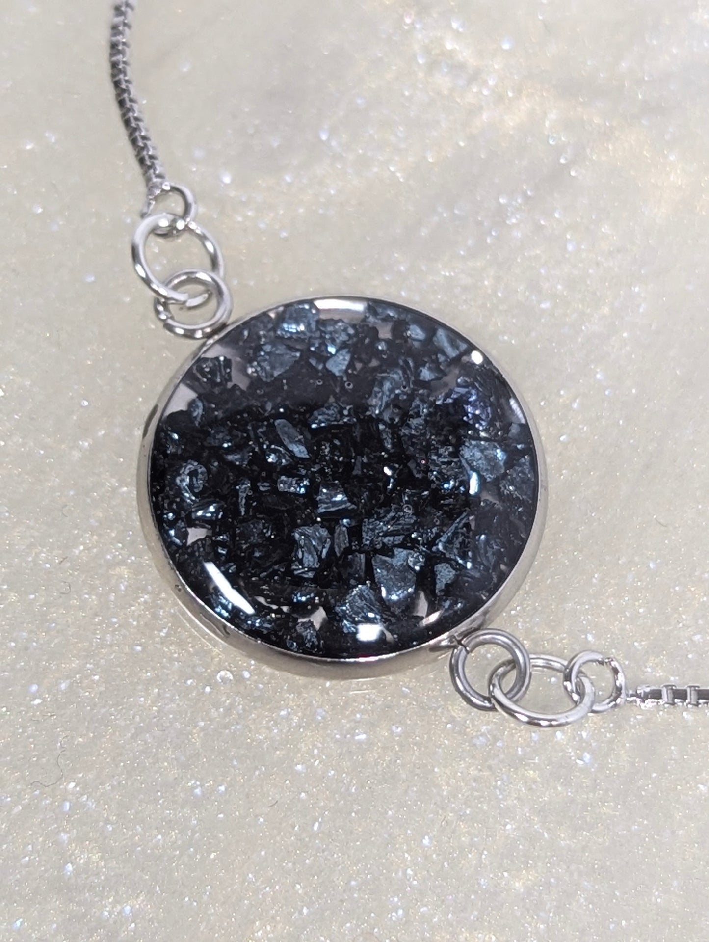 Charcoal Broken Stone Bracelet