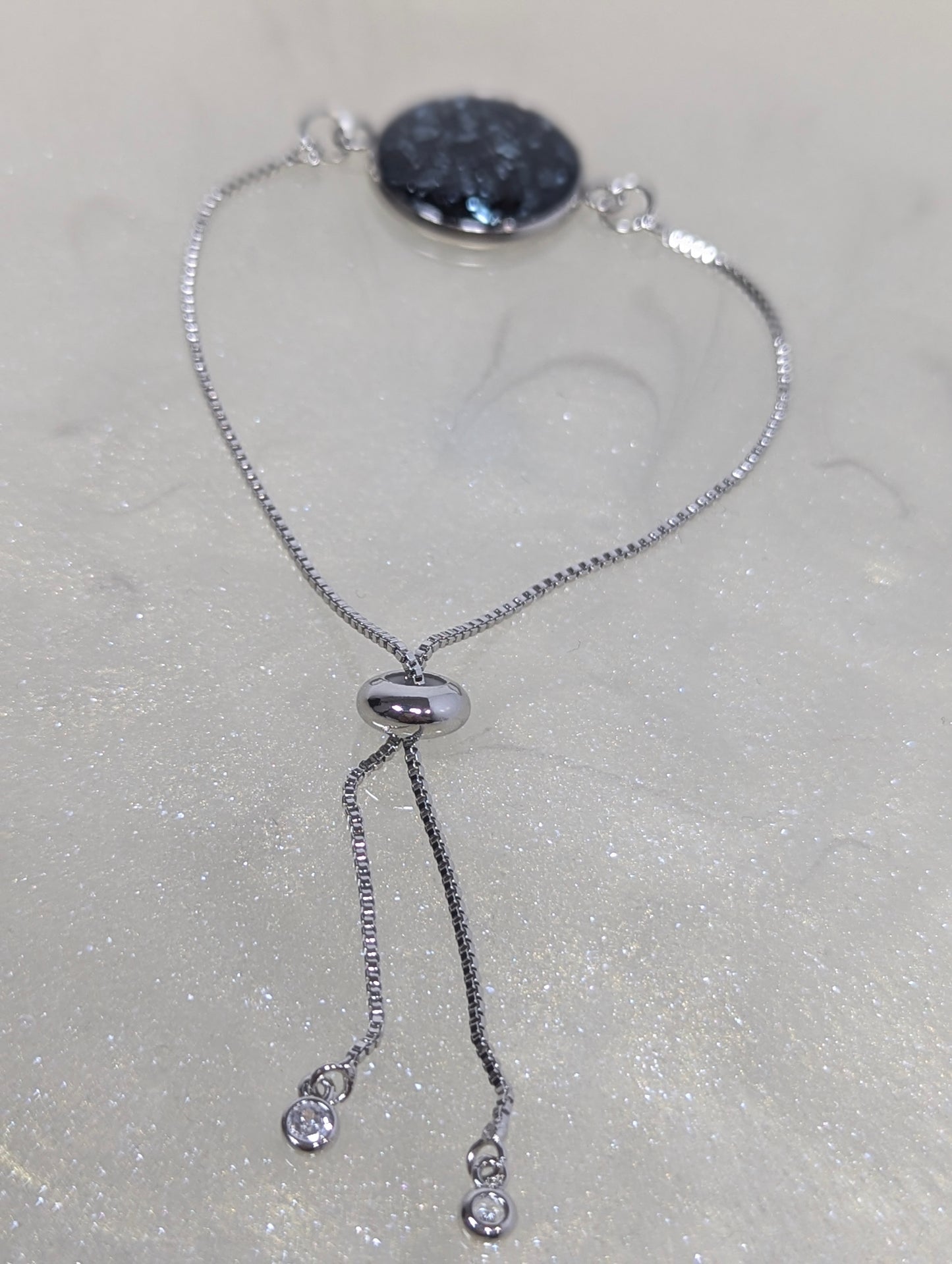 Charcoal Broken Stone Bracelet