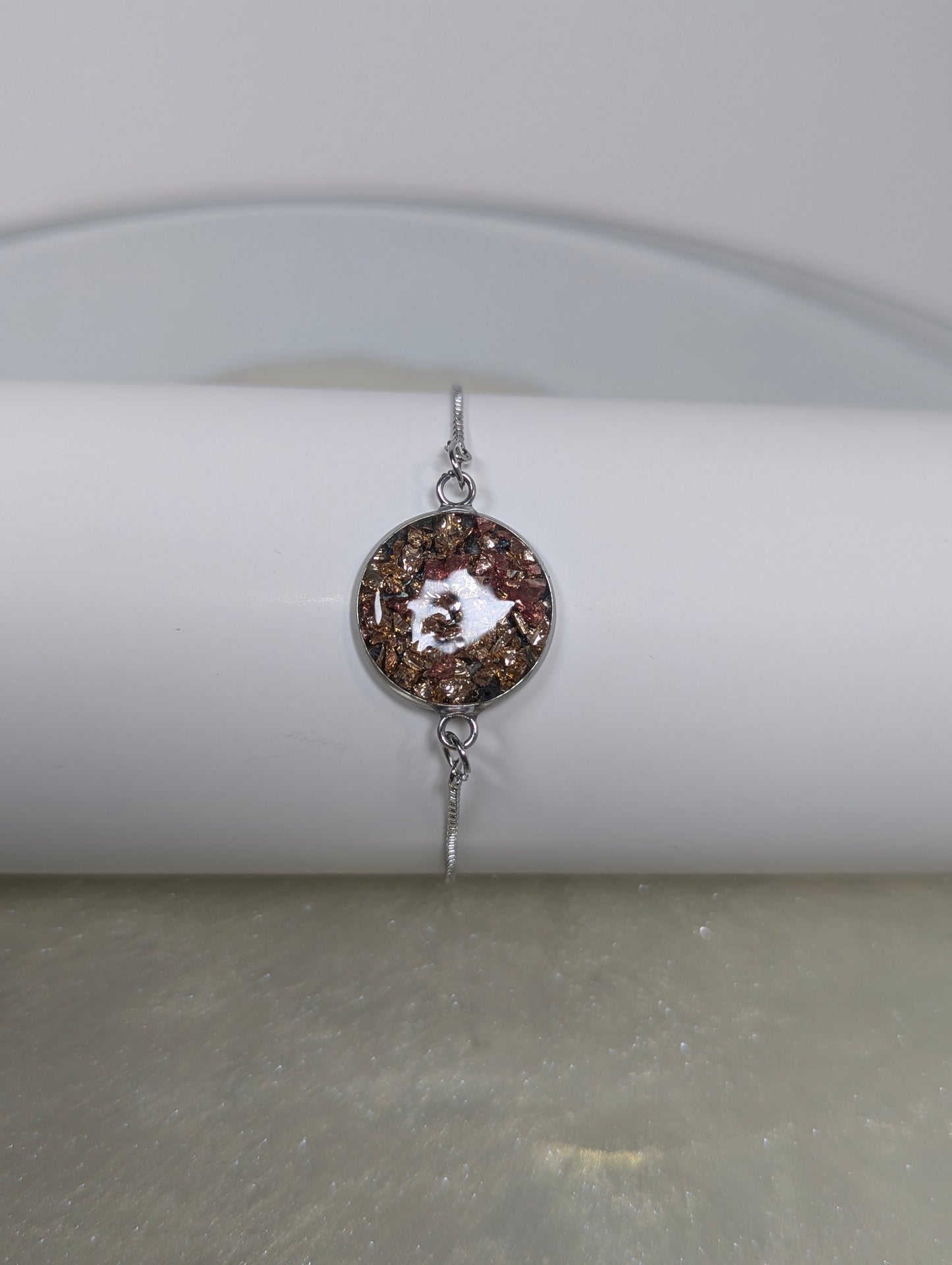 Rose Gold Broken Stones Resin Bracelet