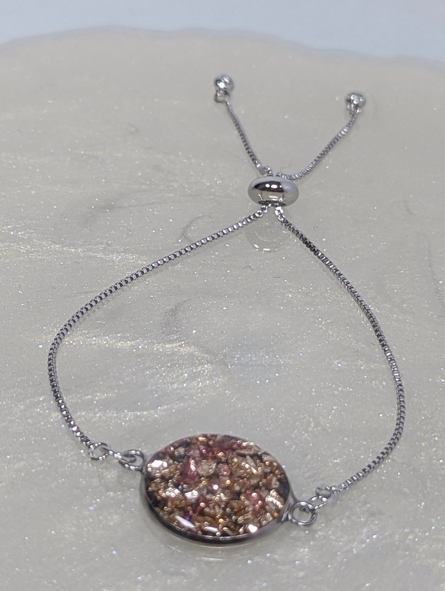 Rose Gold Broken Stones Resin Bracelet