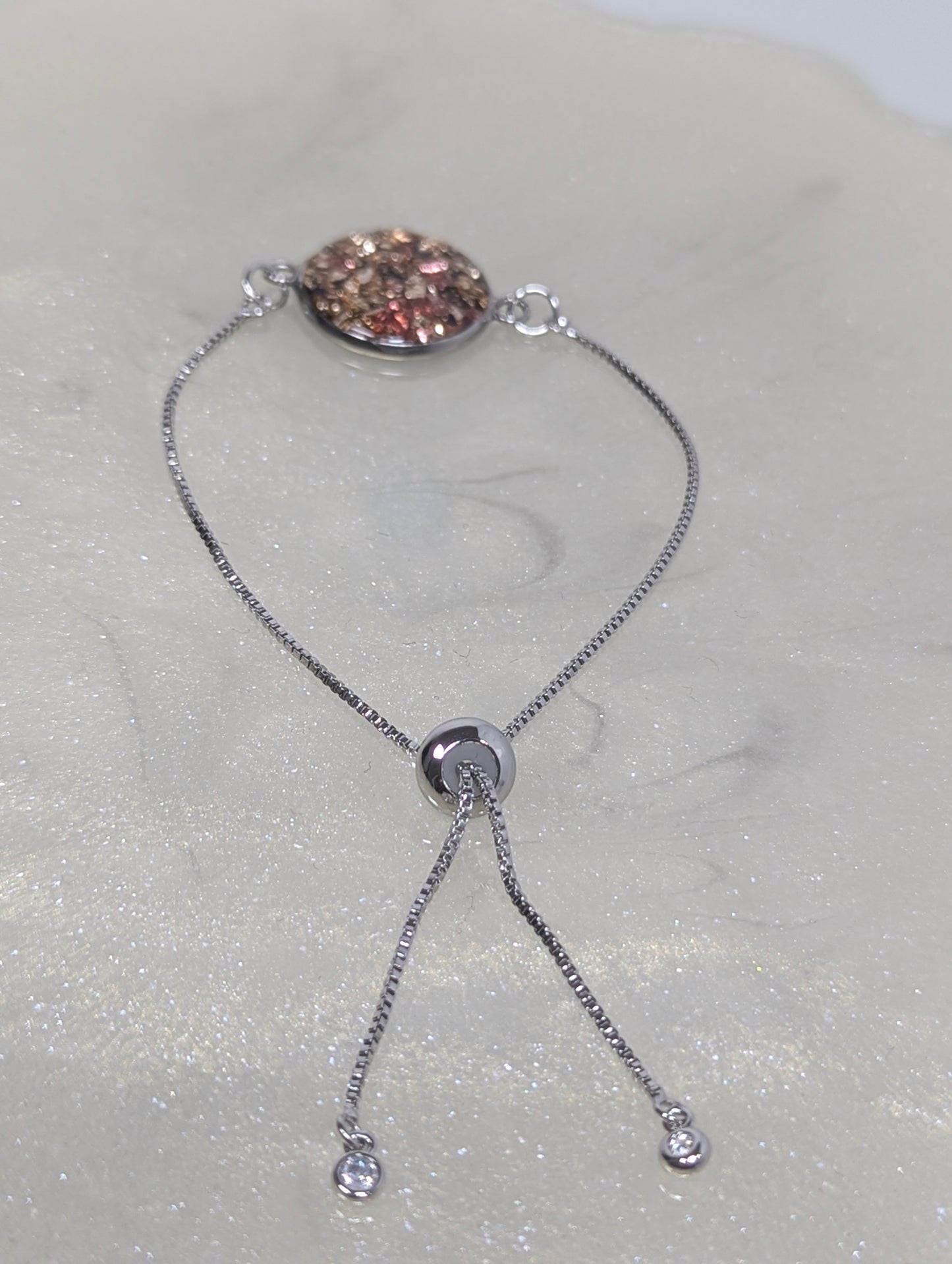 Rose Gold Broken Stones Resin Bracelet