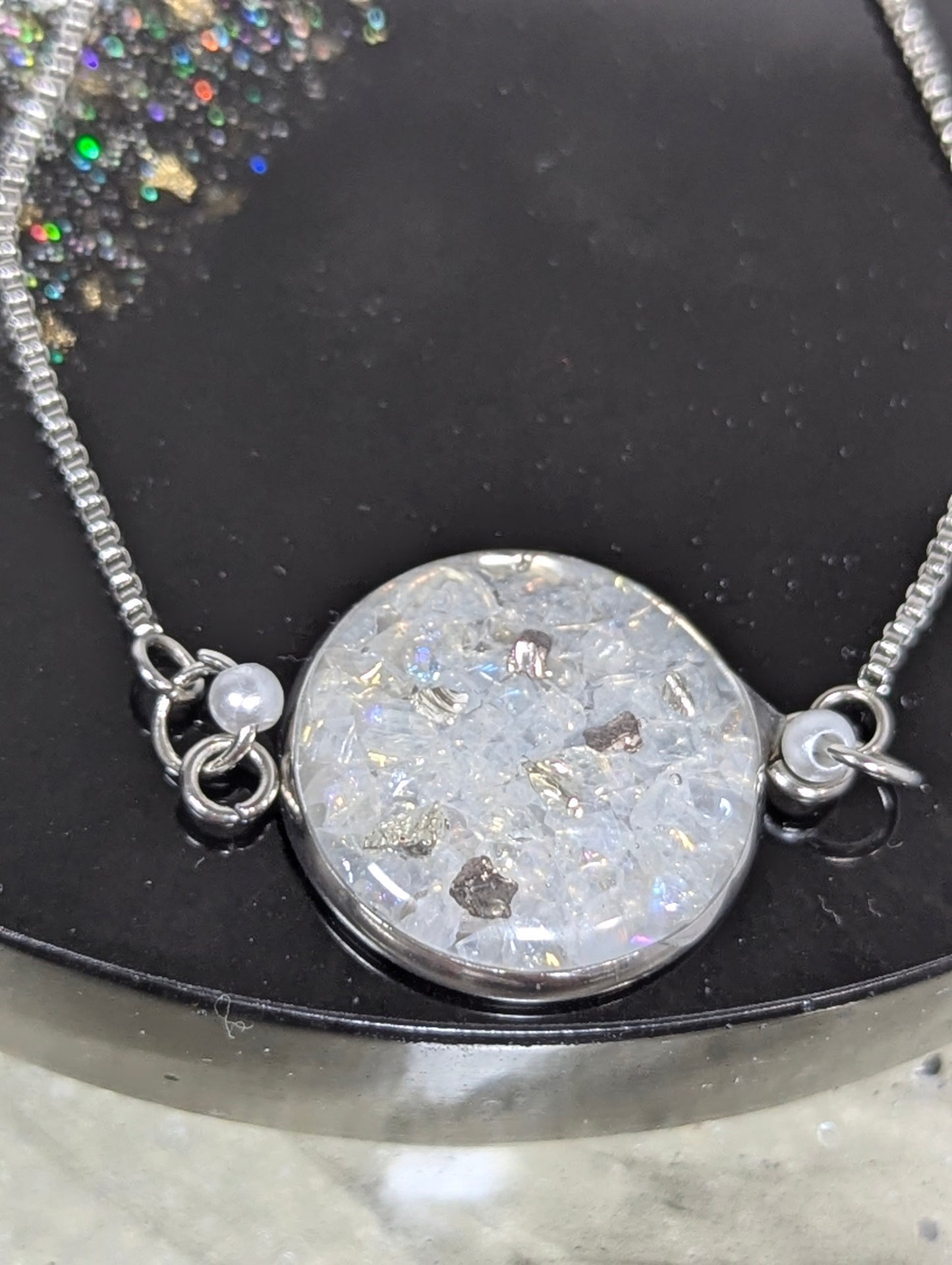 White and Silver Stones Bracelet