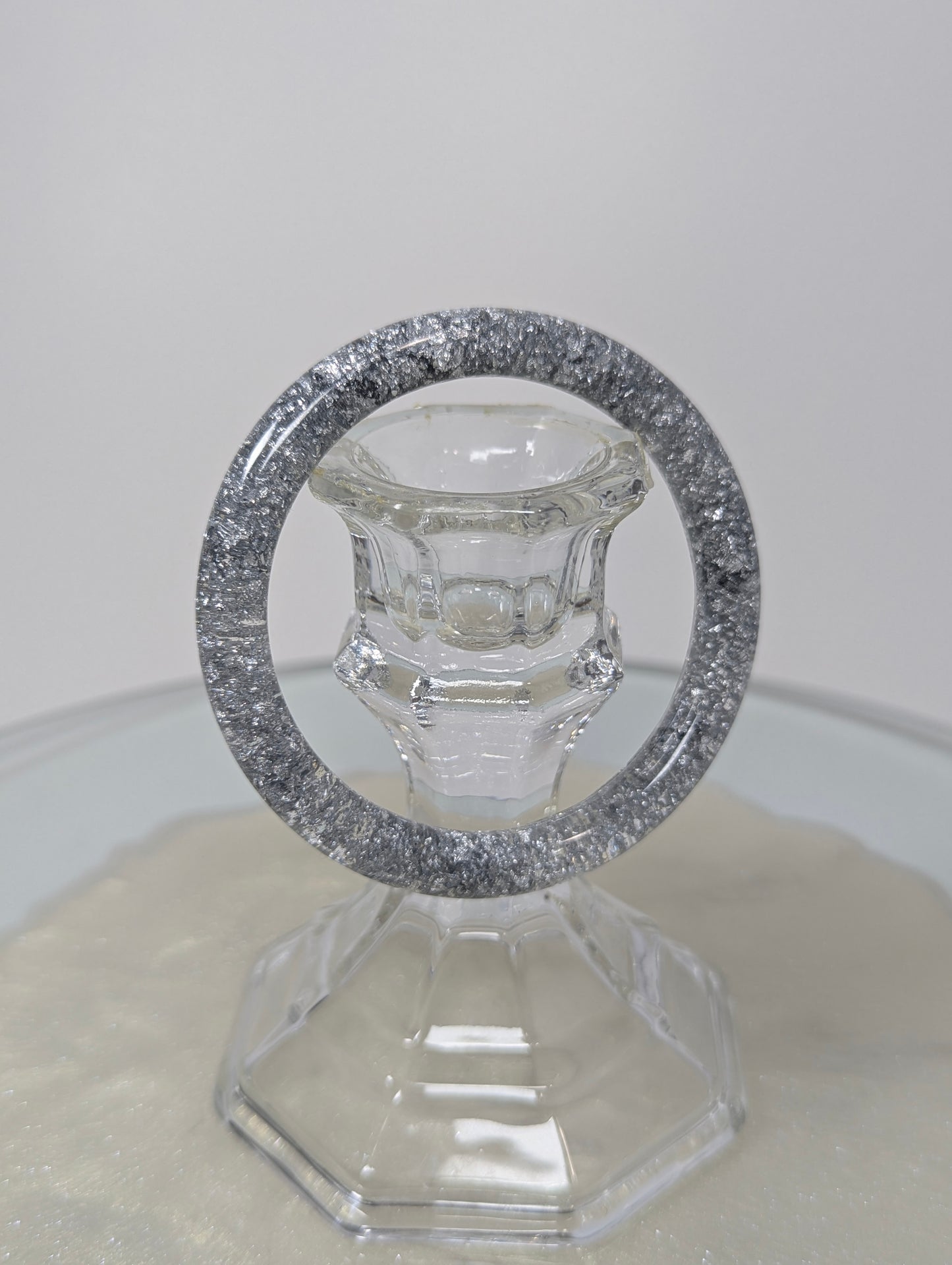 Silver Flakes Resin Bangle