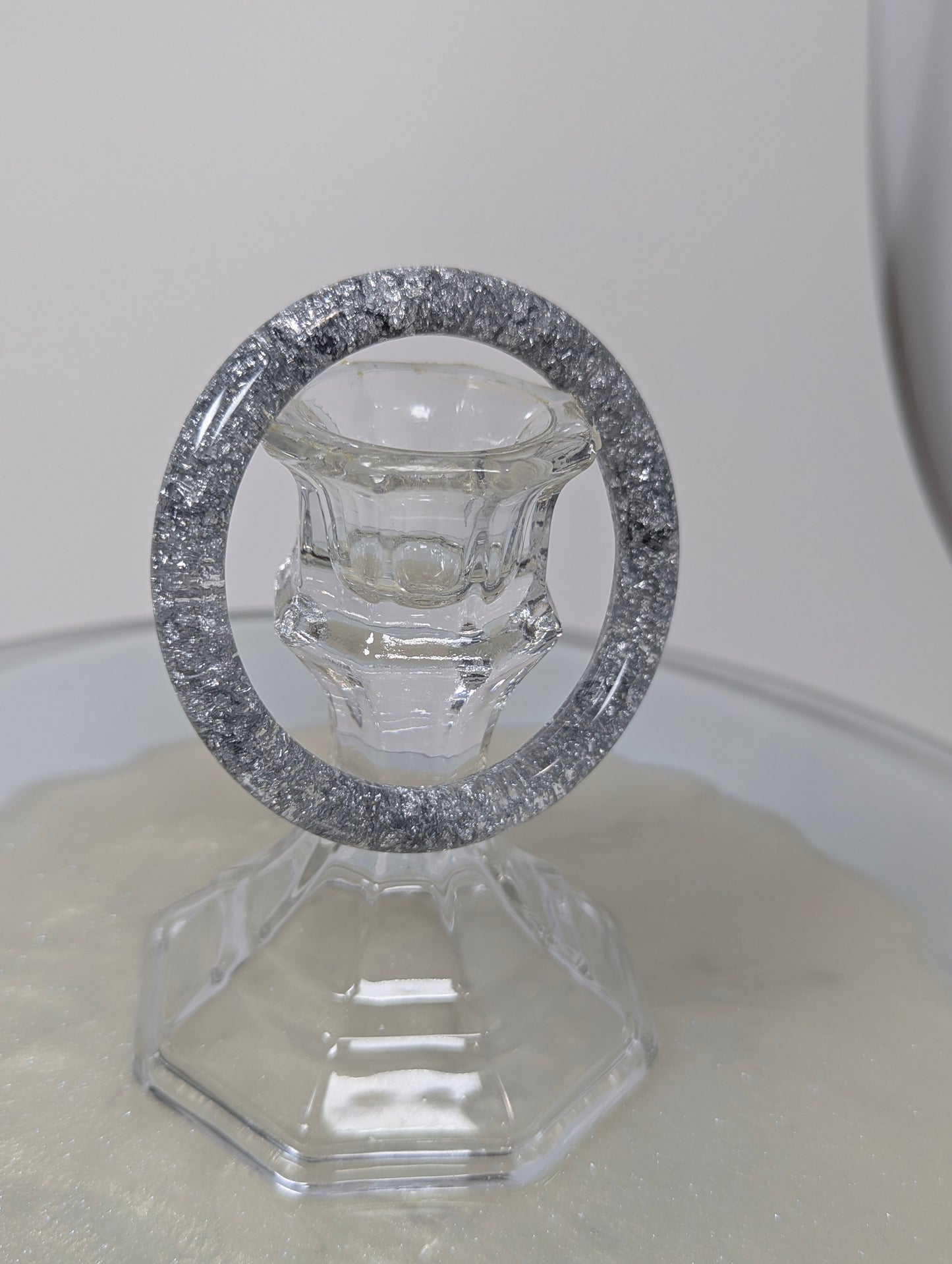 Silver Flakes Resin Bangle