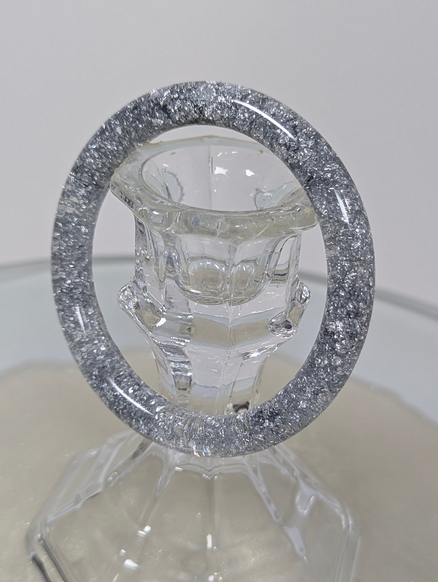 Silver Flakes Resin Bangle
