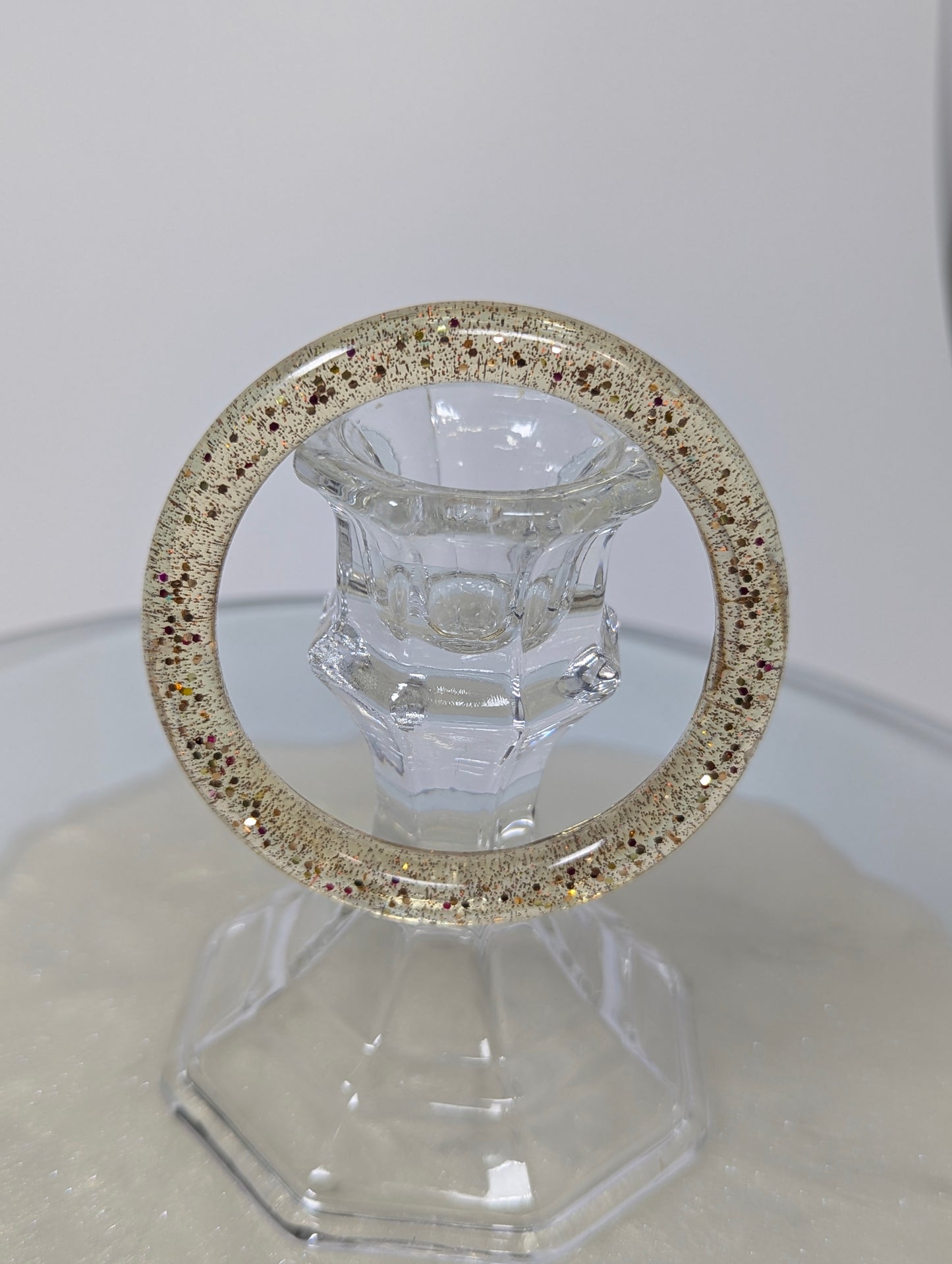 Glitter Champagne Resin Bangle