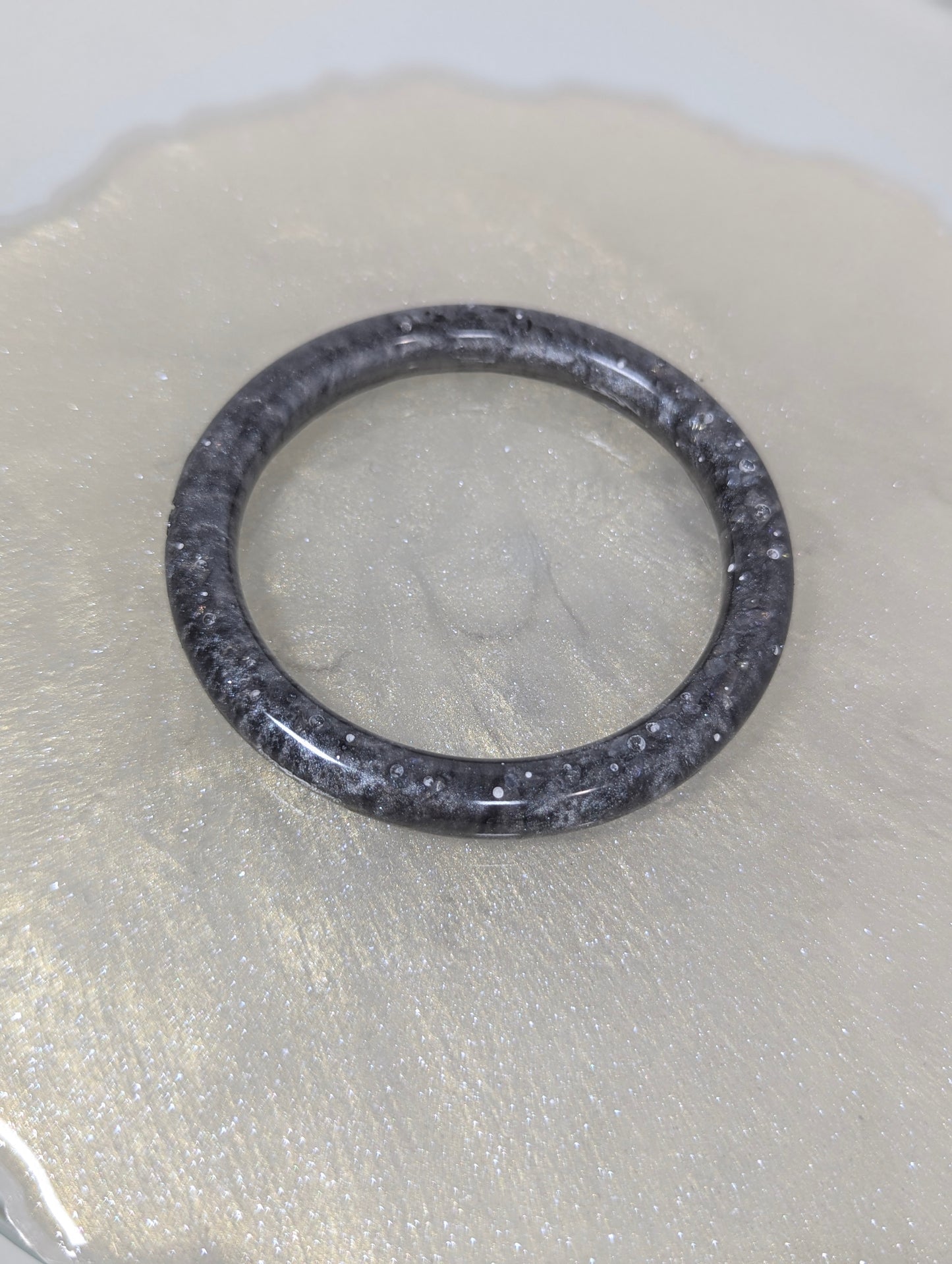Smokey Gray Resin Bangle