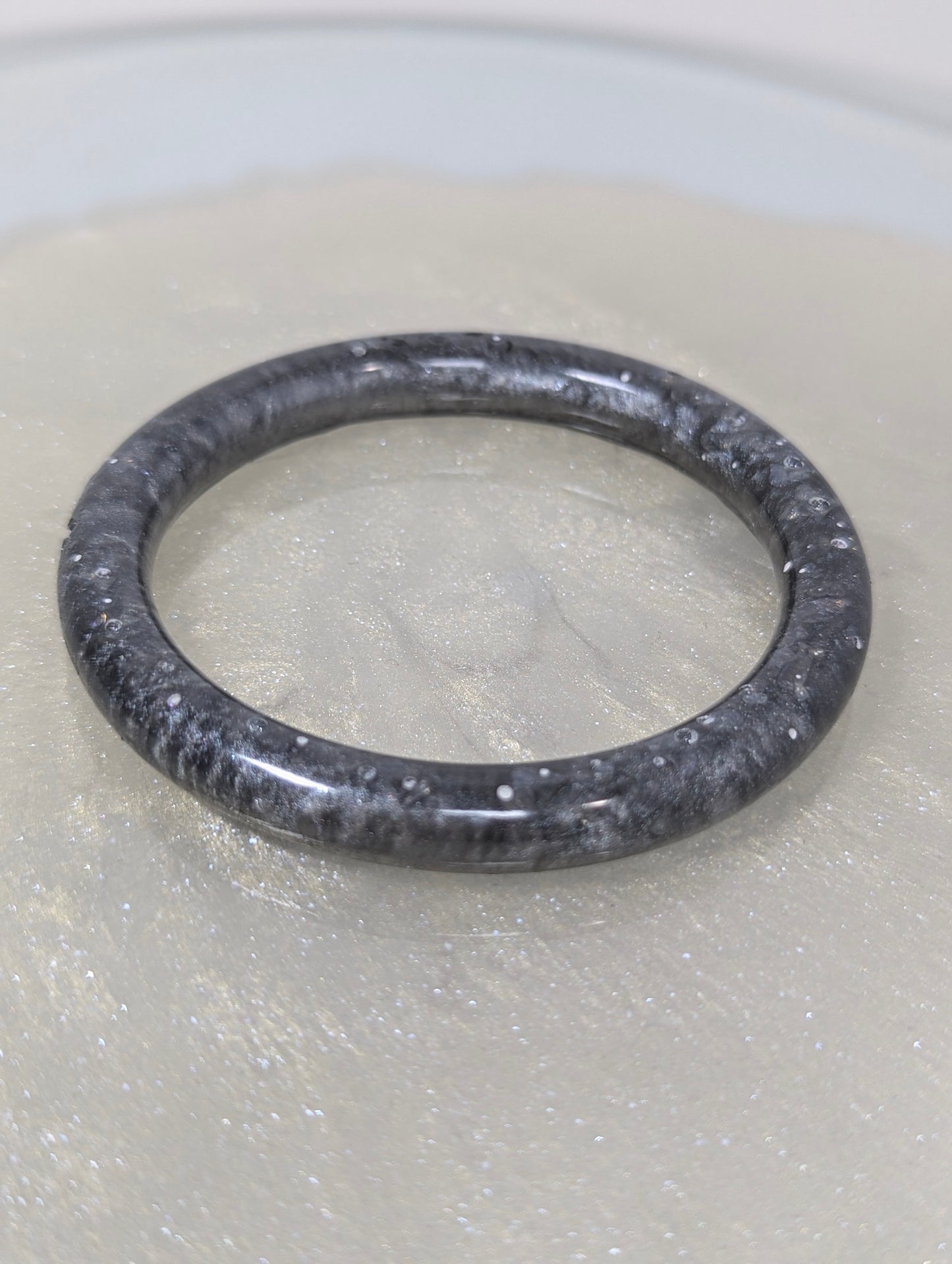 Smokey Gray Resin Bangle
