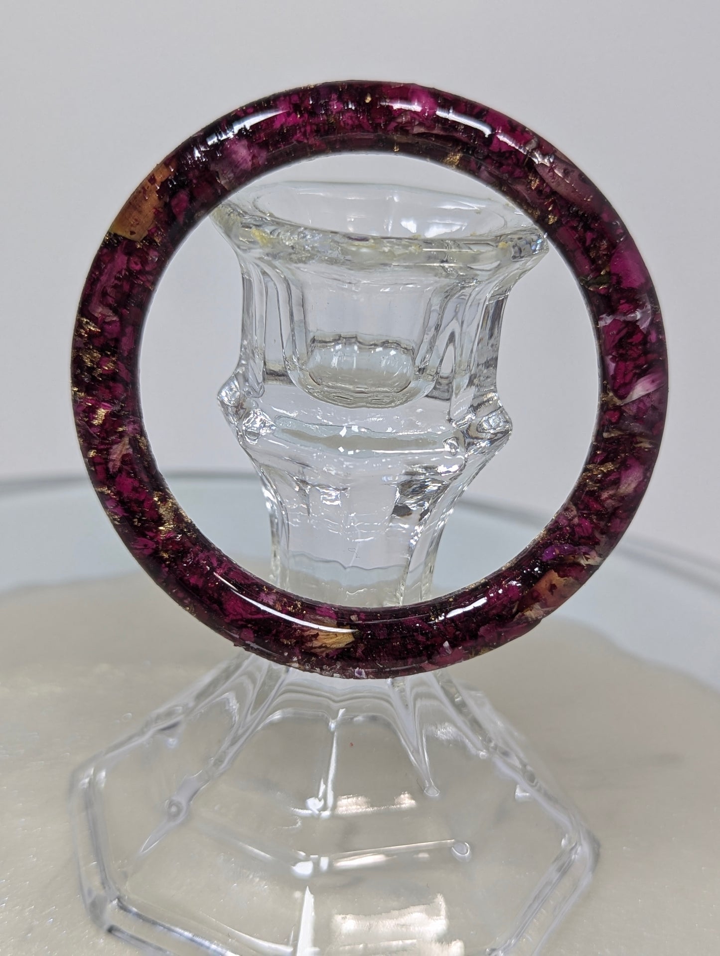 Dry Rose Petals and Gold Flakes Bangle