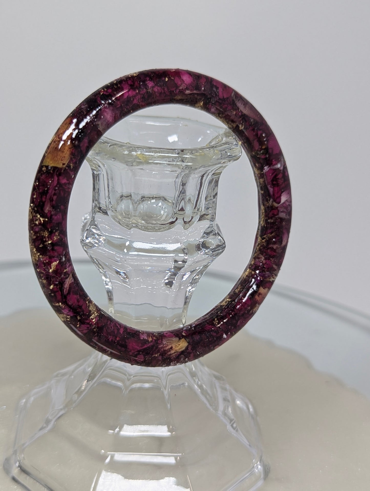 Dry Rose Petals and Gold Flakes Bangle