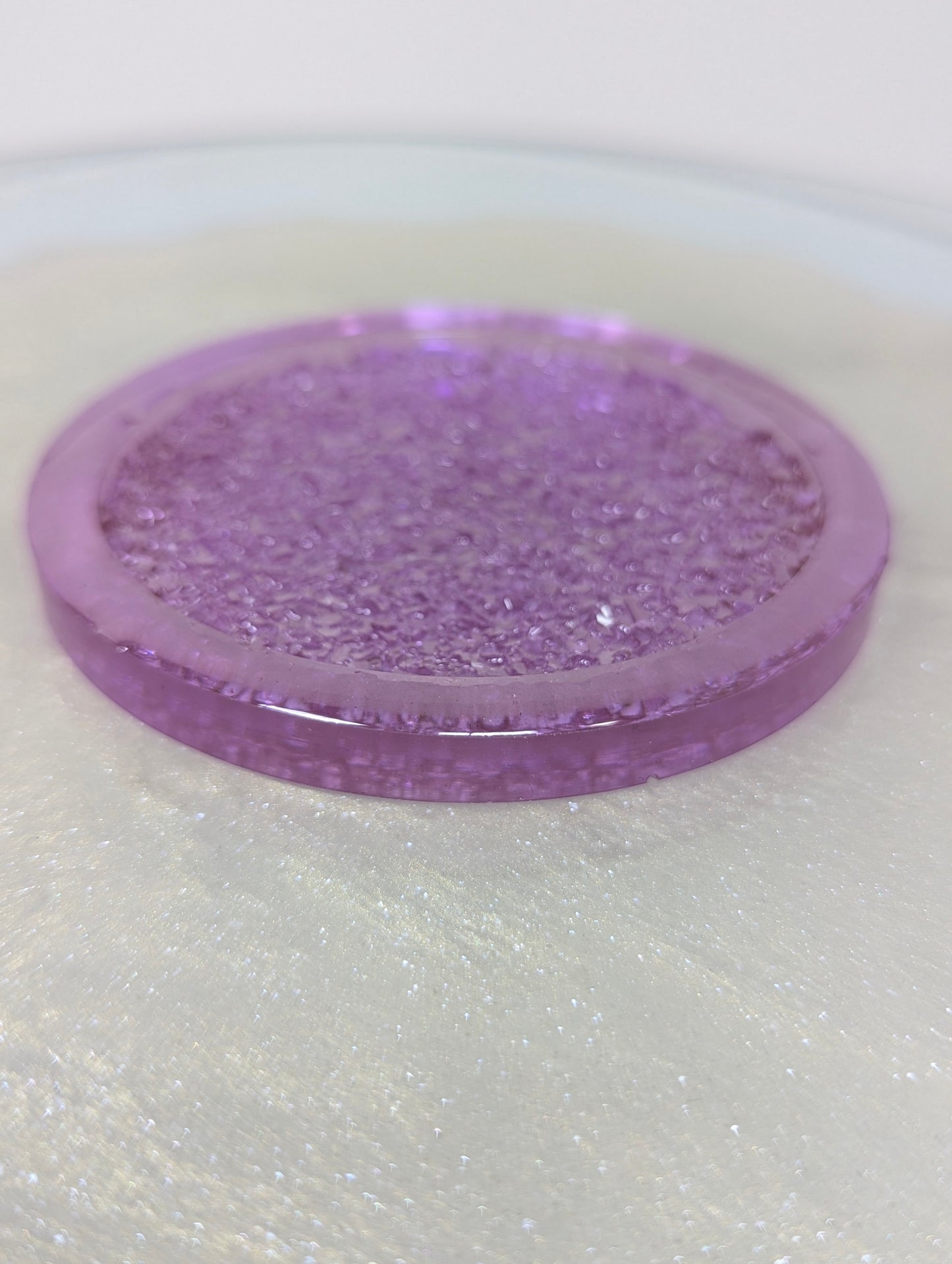 Lavender Druzy Resin Jewelry Tray