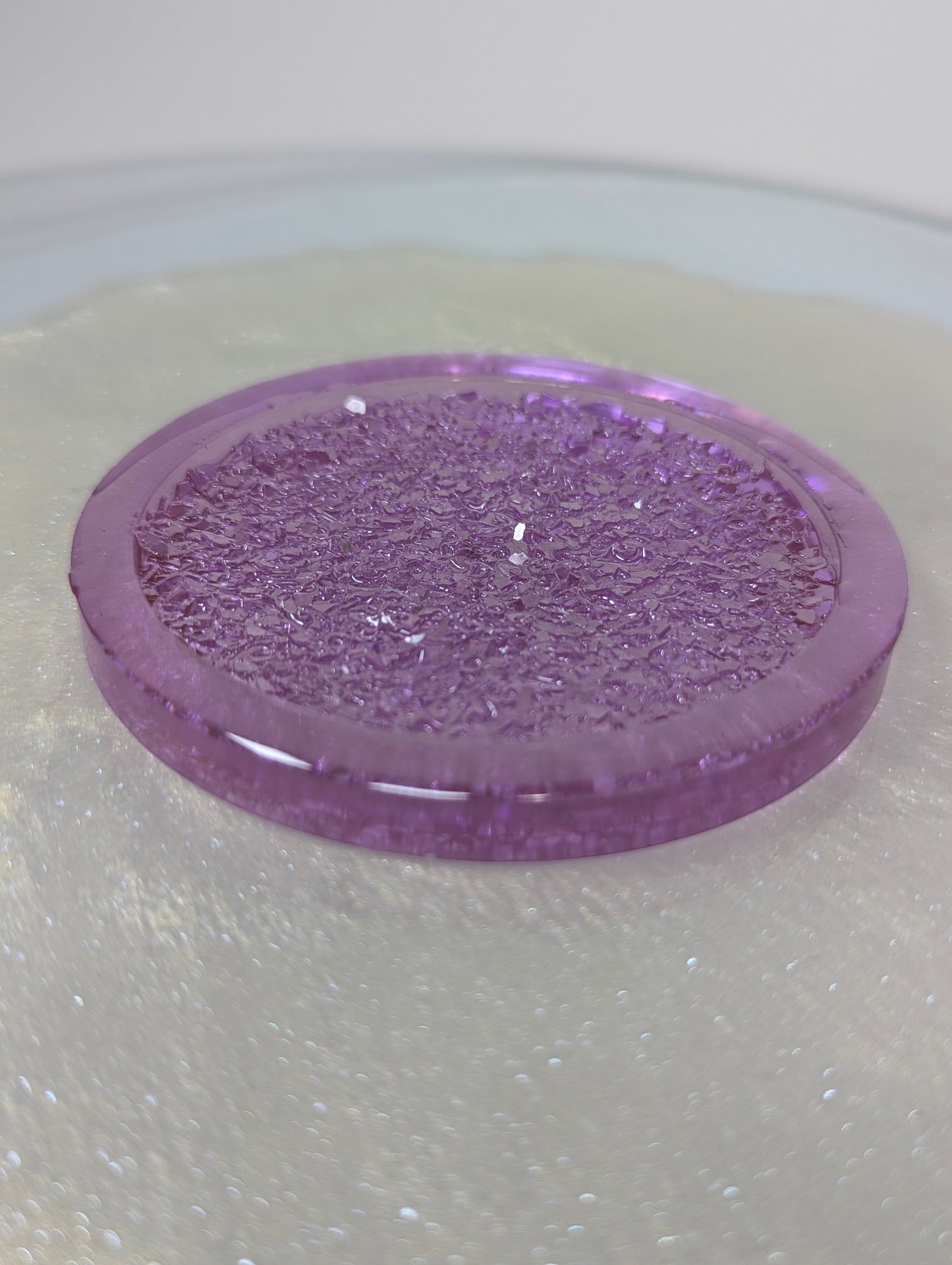 Lavender Druzy Resin Jewelry Tray