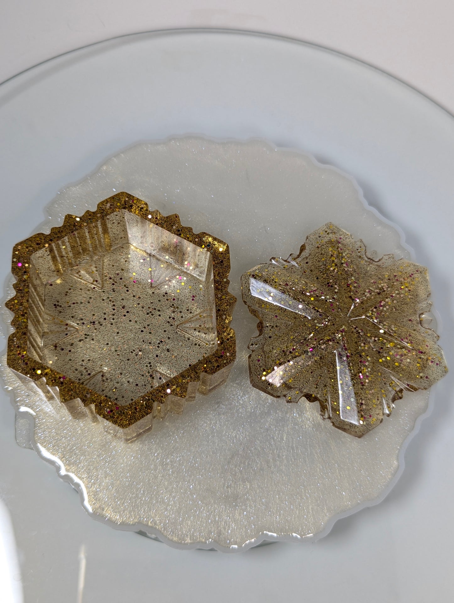 Champagne Glitter Jewelry Box