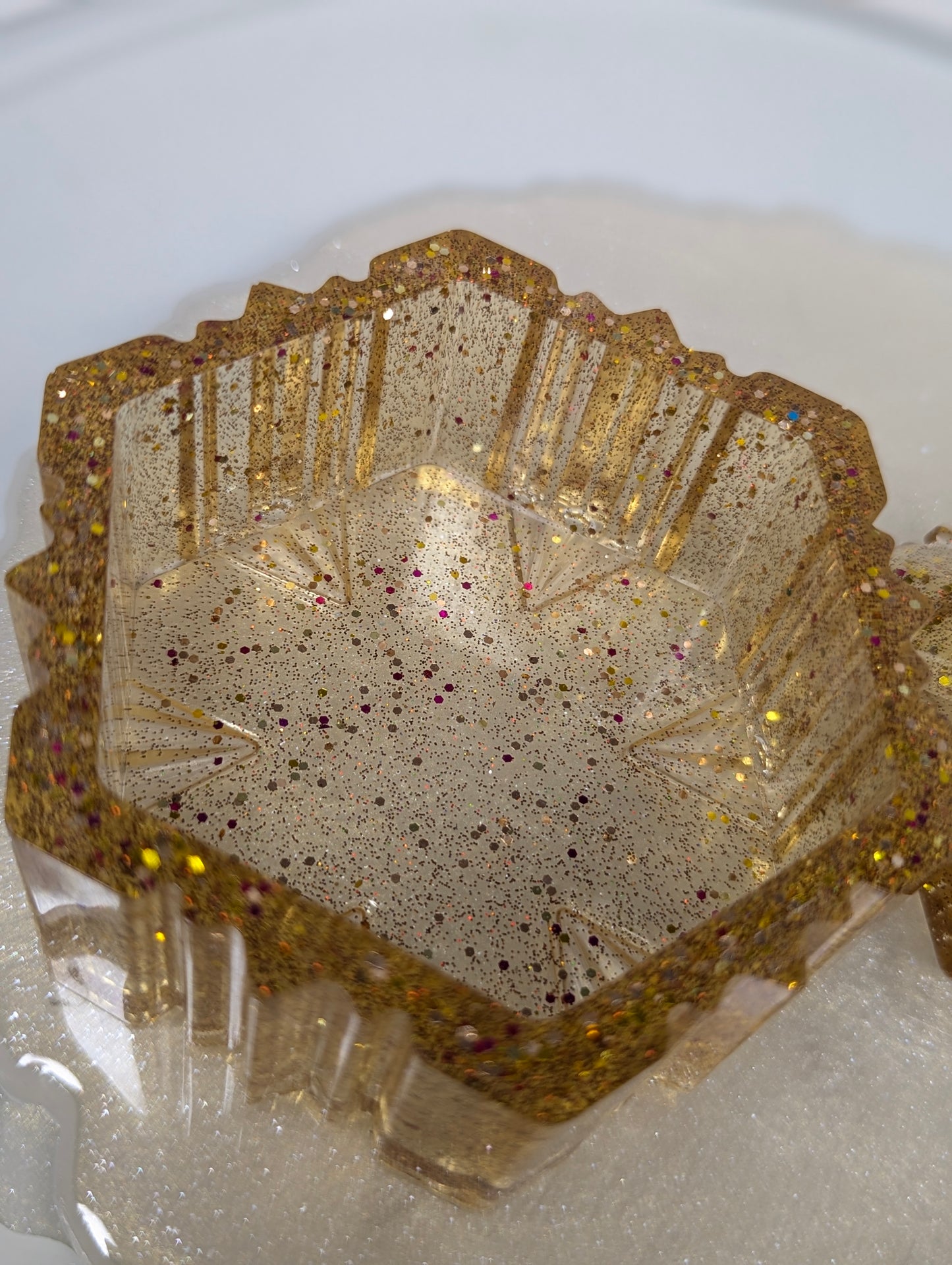 Champagne Glitter Jewelry Box