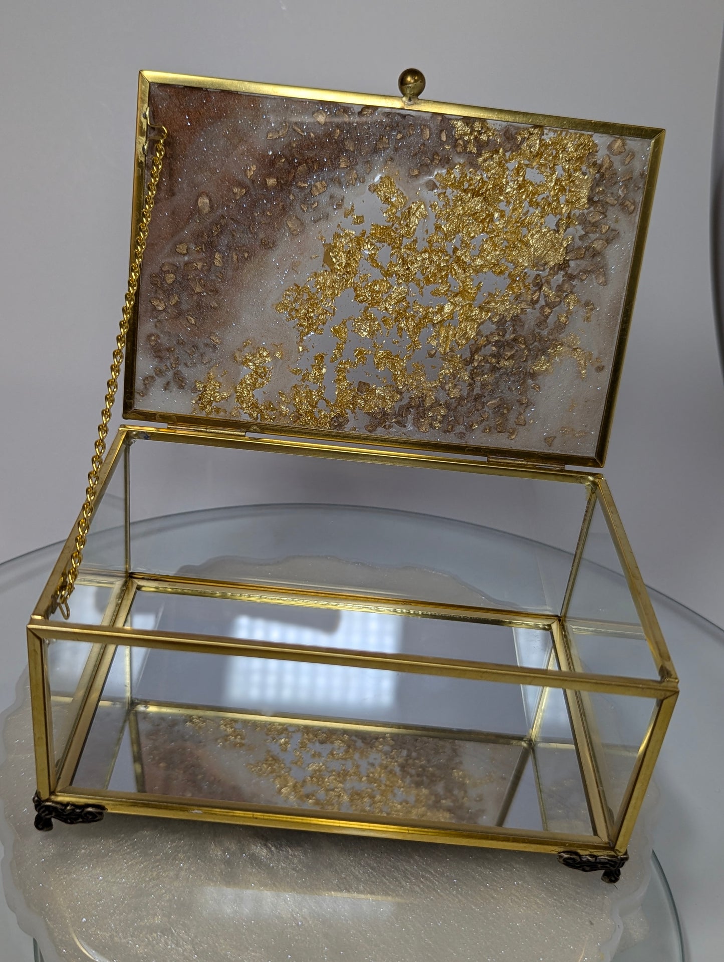 Jewelry Box with Bronze Legs