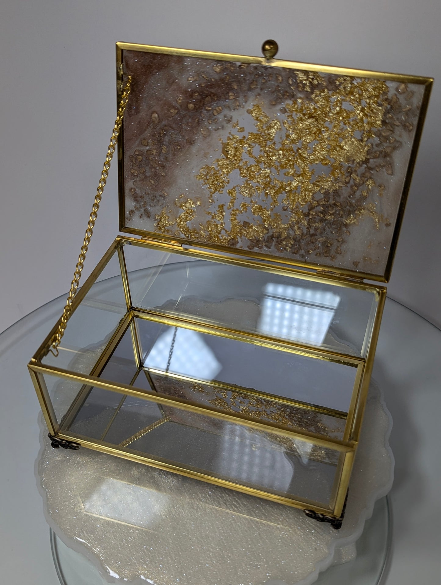 Jewelry Box with Bronze Legs