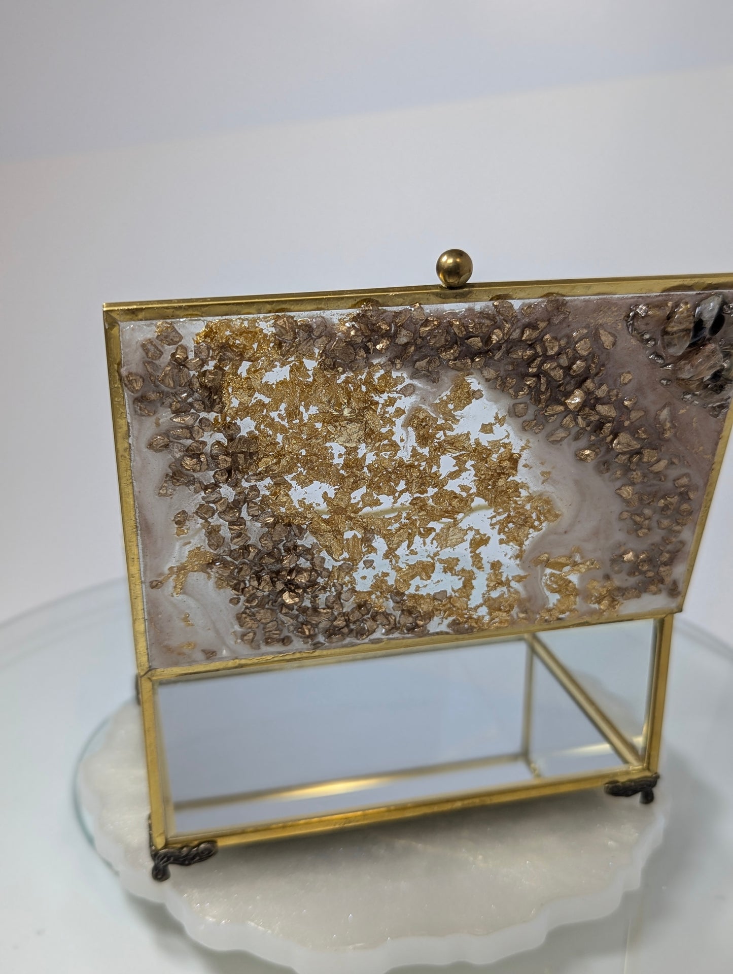 Jewelry Box with Bronze Legs