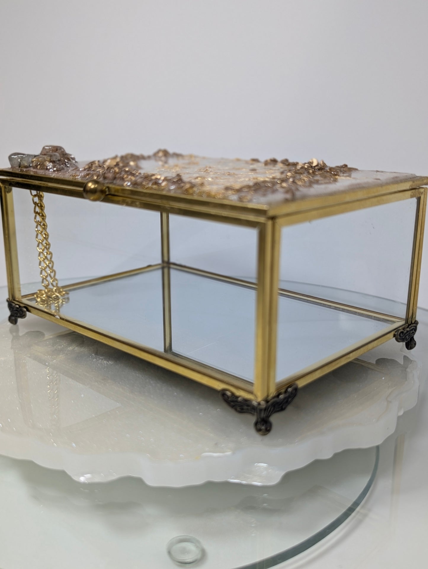Jewelry Box with Bronze Legs