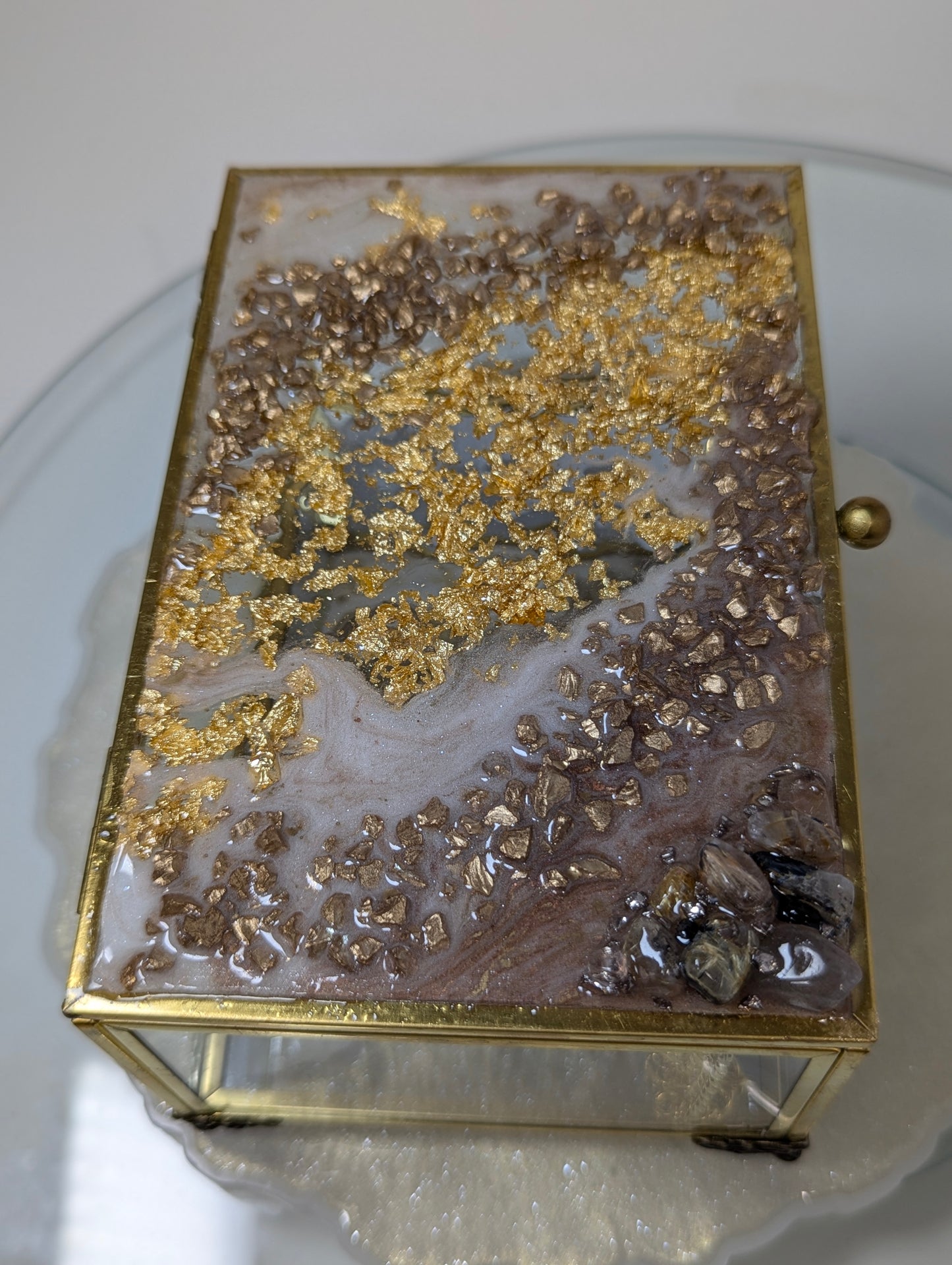 Jewelry Box with Bronze Legs