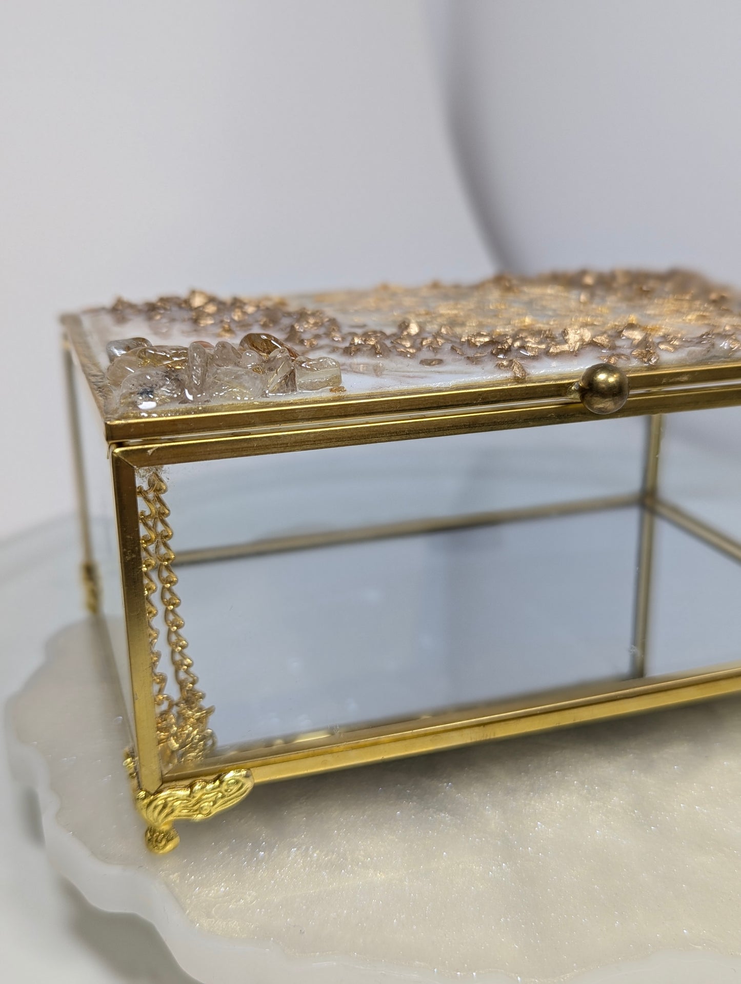 Jewelry Box with Golden Legs
