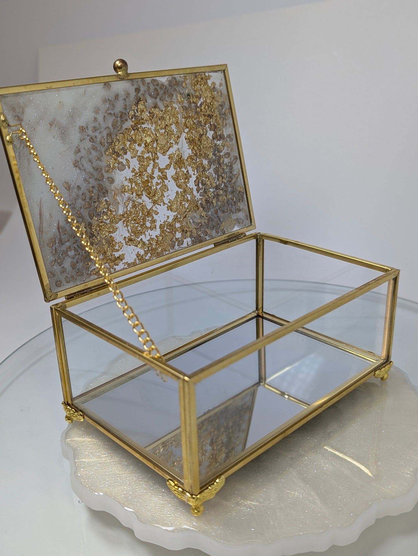 Jewelry Box with Golden Legs