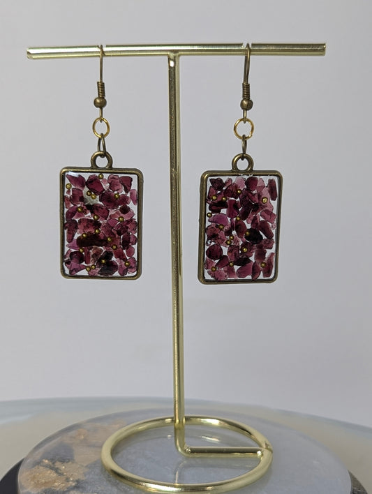 Garnet Stones Resin Earrings