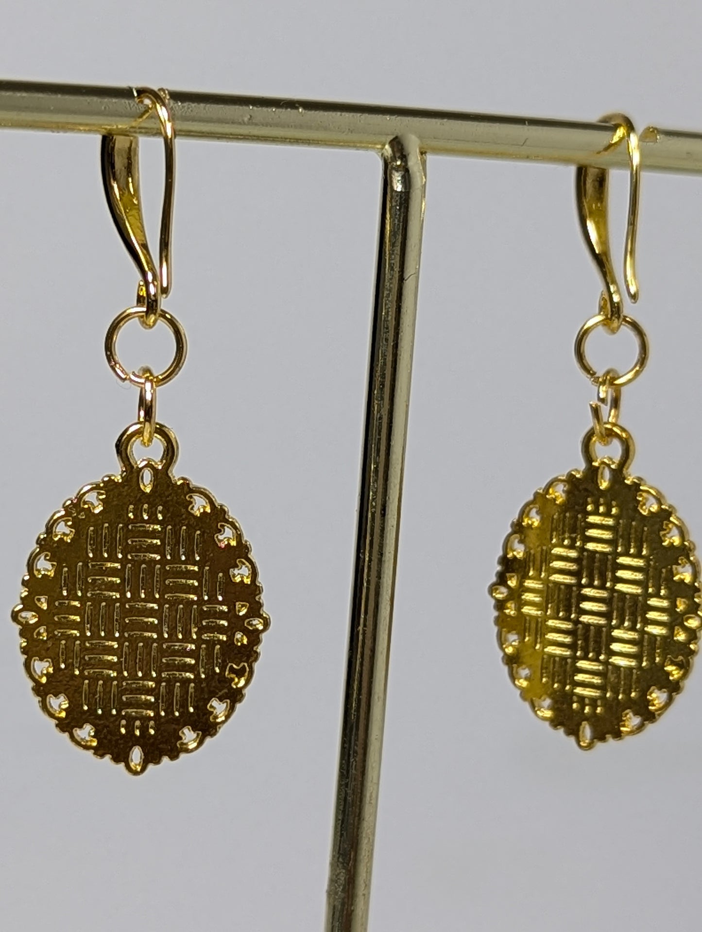 Rose Petals with Gold Resin Earrings