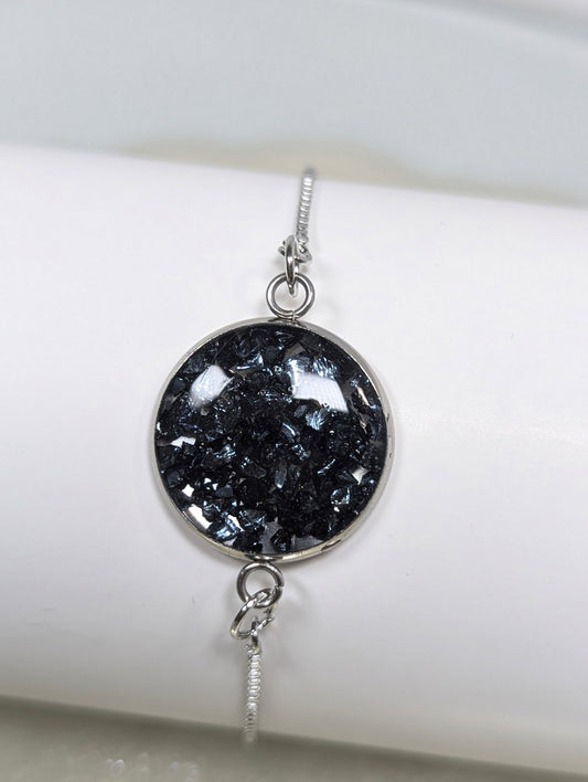 Charcoal Broken Stone Bracelet