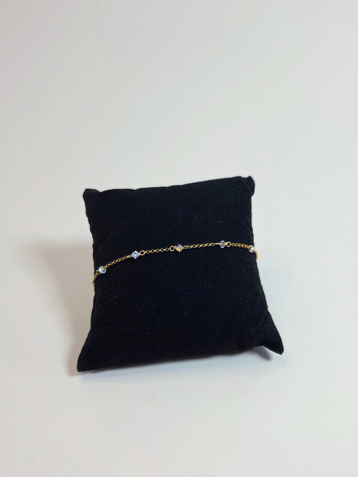 Gold-Filled Crystal Beads Chain