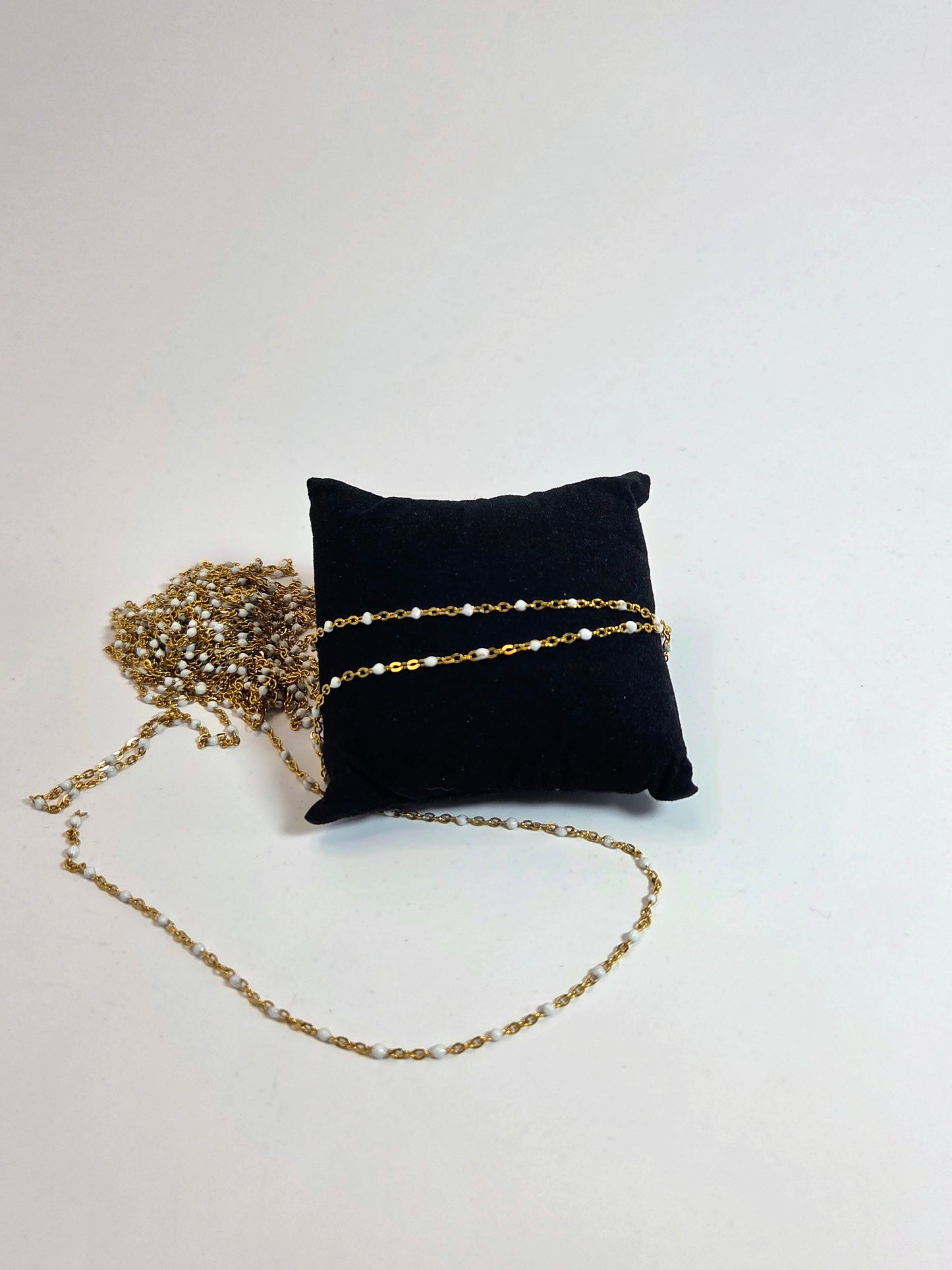 PVD Gold-Plated White Chain