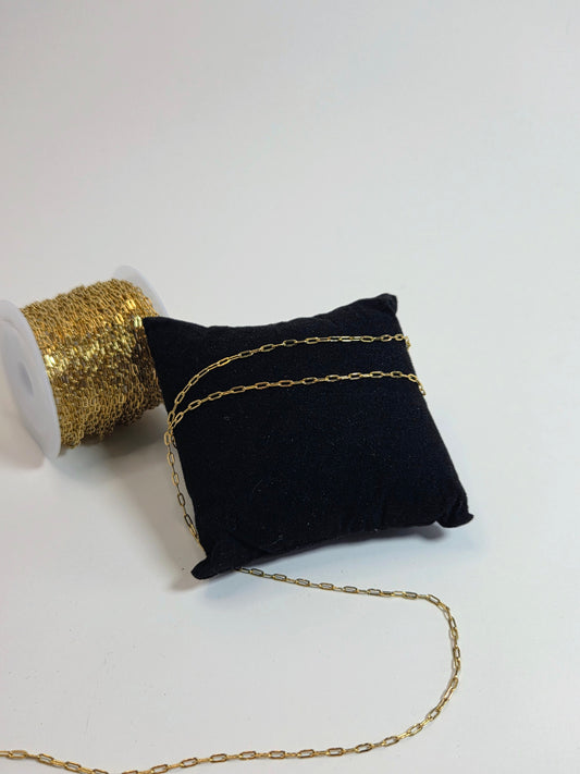 PVD Gold-Plated Paper Clip Chain
