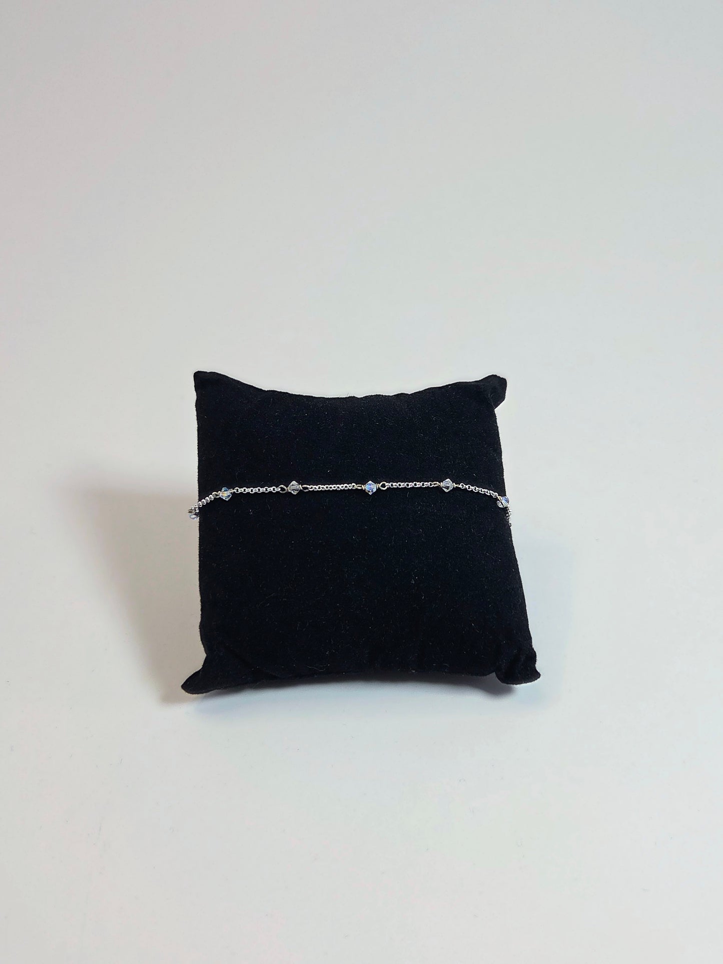 Sterling Silver Crystal Bead Chain